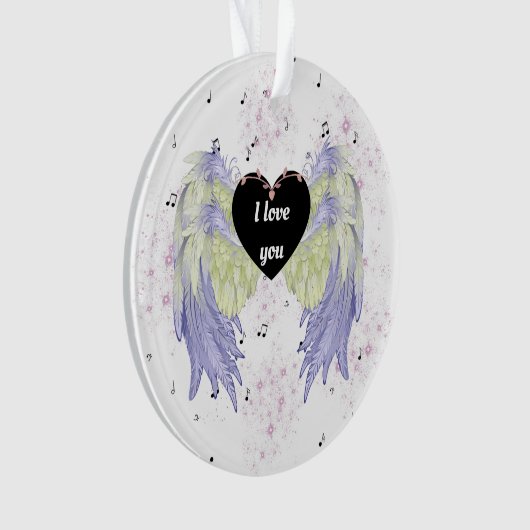 Rainbow angel wings ornament (voorkant)