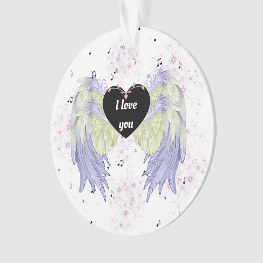 Rainbow angel wings ornament (voorkant)
