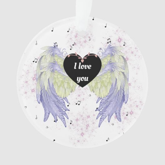 Rainbow angel wings ornament (voorkant)