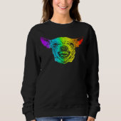 Rainbow Angry Chihuahua Trui (Voorkant)