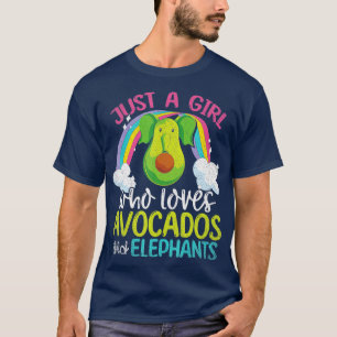 Rainbow Animal Just A Girl Who Loves Avocados And T-shirt