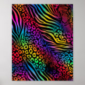 Rainbow Animal Print - Bold Pattern Art (Voorkant)