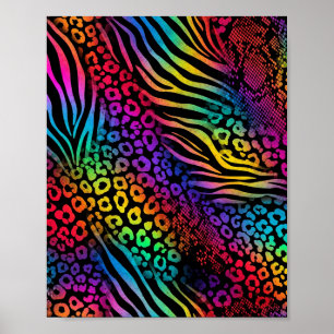 Rainbow Animal Print - Bold Pattern Art