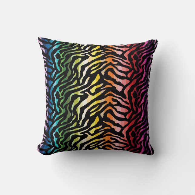 Rainbow Animal Print Kussen (Voorkant)