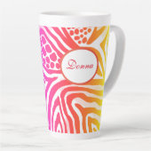 Rainbow Animal Print Latte Mok (Rechterhoek)
