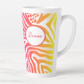 Rainbow Animal Print Latte Mok (Rechts)