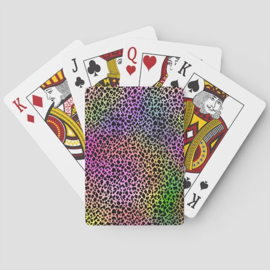 Rainbow Animal Print Pokerkaarten (Achterkant)