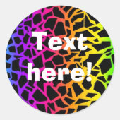 Rainbow animal print sticker (Voorkant)