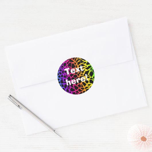 Rainbow animal print sticker (Envelop)
