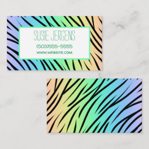 Rainbow Animal Print Visitekaartjes