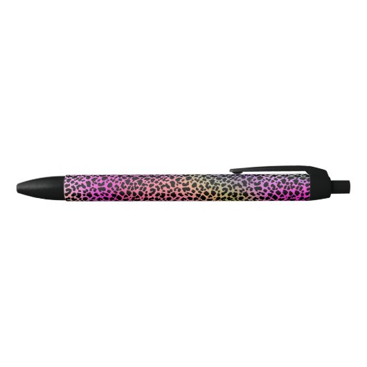 Rainbow Animal Print Zwarte Inkt Pen (Bovenkant)