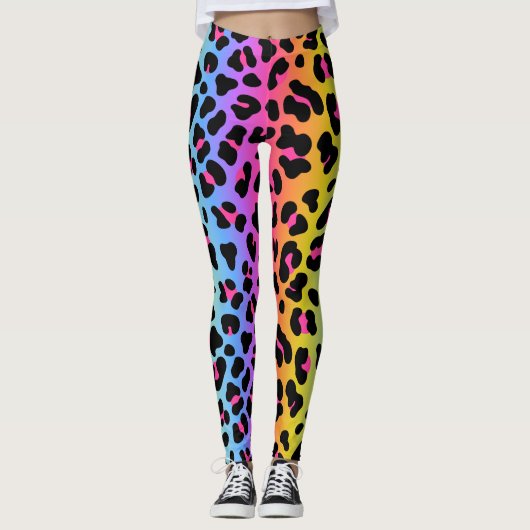 Rainbow-animalier afdrukken leggings (Voorkant)
