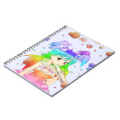 Rainbow Anime Bunny Girl Notitieboek (Linkerzijde)