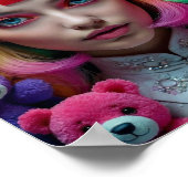 Rainbow Anime Woman Poster (Hoek)