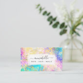 *~* Rainbow AP26 Etheral OPAL QR Gold Glitter Visitekaartje (Staand voorkant)
