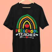 Rainbow & Apple Preschool Teacher Graphic Tri-Blend Shirt