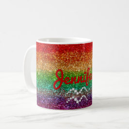 Rainbow Aquarius Roos gepersonaliseerd Koffiemok