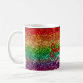 Rainbow Aquarius Roos gepersonaliseerd Koffiemok