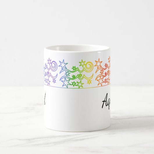 Rainbow Aquarius sterrenbeeld Gepersonaliseerde mo Koffiemok (Center)