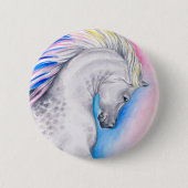 Rainbow Arabian Ronde Button 5,7 Cm (Voorkant)