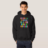 Rainbow Arabic Alphabets-letters voor jongens Hoodie (Voorkant volledig)