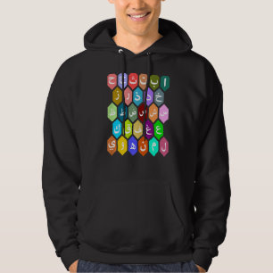 Rainbow Arabic Alphabets-letters voor jongens Hoodie