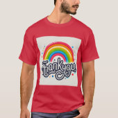 Rainbow Arch Dank u Mannen T-shirt (Voorkant)