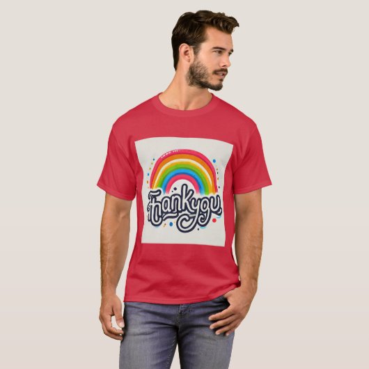 Rainbow Arch Dank u Mannen T-shirt (Voorkant volledig)