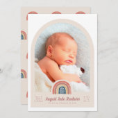 Rainbow Arch Foto geboorteaankondiging Kaart (Voorkant / Achterkant)