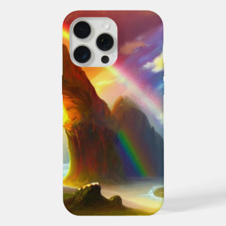 Rainbow Arch Haven: een fantasielandschap iPhone 15 Pro Max Case