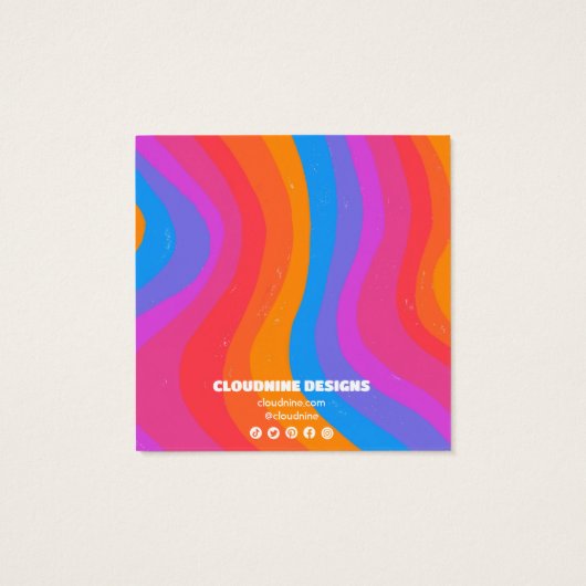 Rainbow Arch Oorbel Ketting Sieraden Display Kaart (Achterkant)