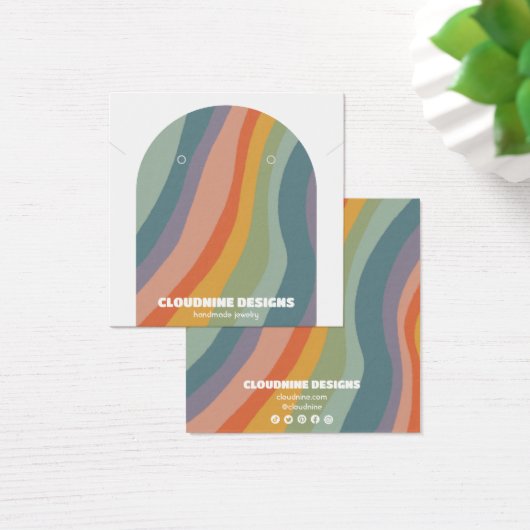 Rainbow Arch Oorbel Ketting Sieraden Display Kaart (Bureau)