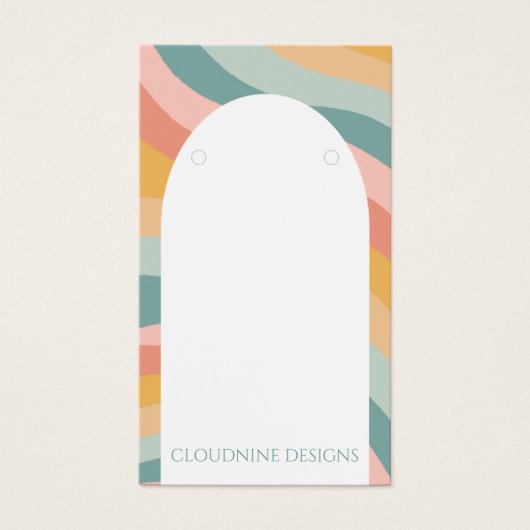 Rainbow Arch Oorbel Ketting Sieraden Display Kaart (Voorkant)