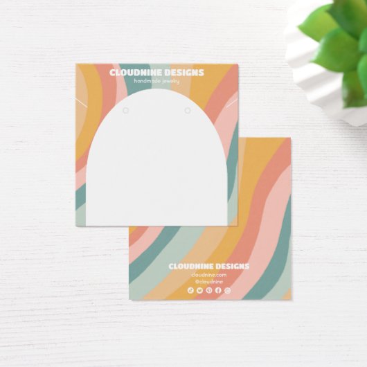 Rainbow Arch Oorbel Ketting Sieraden Display Kaart (Bureau)