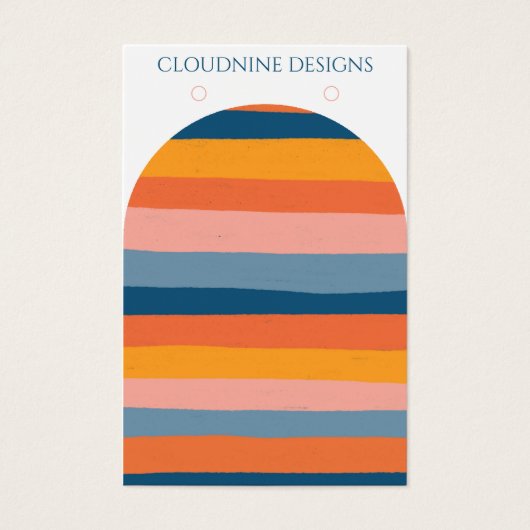 Rainbow Arch Oorbel Ketting Sieraden Display Kaart (Voorkant)