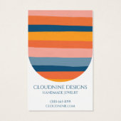 Rainbow Arch Oorbel Ketting Sieraden Display Kaart (Achterkant)