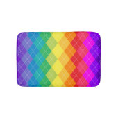 Rainbow Argyle Pattern Badmat (Voorkant)
