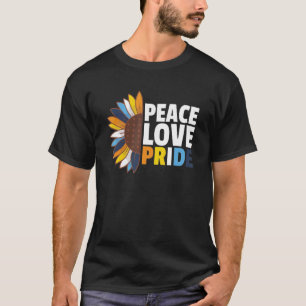Rainbow Aroace Flag Pride Lgbtq Sunflower T-shirt