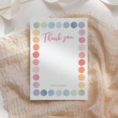 Rainbow Art Birthday Party Bedankkaart