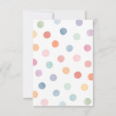 Rainbow Art Birthday Party Bedankkaart (Achterkant)