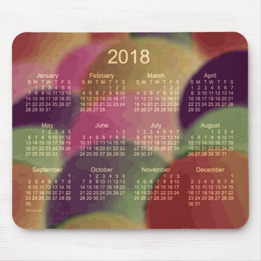 Rainbow Art Calendar 2018 van Janz Muismat (Voorkant)