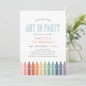 Rainbow Art Craft Verjaardag Kaart (Staand voorkant)