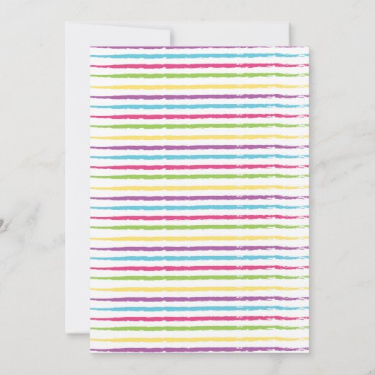 Rainbow Art Party Birthday Kaart (Achterkant)