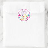 Rainbow Art Party Birthday Ronde Sticker (Tas)