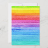 Rainbow Art Party Invitation Girl Birthday Kaart (Achterkant)