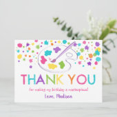 Rainbow Art Party Verjaardag Bedankt Card Kaart (Staand voorkant)