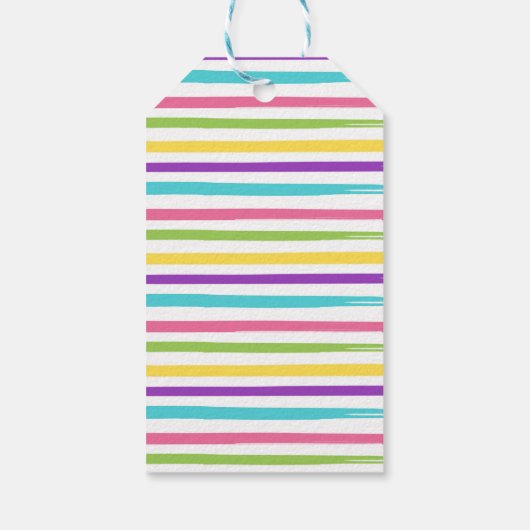 Rainbow Art Party Verjaardag Dank u Cadeaulabel (Achterkant)