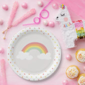 Rainbow art polkadot Wegwerp Party Papier Bord (Feest)