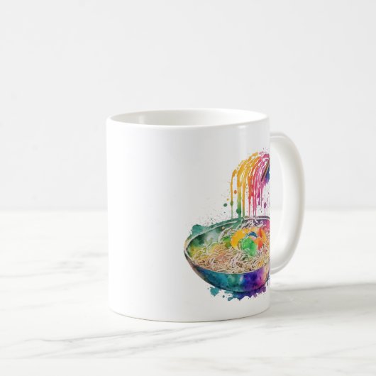 Rainbow Art Ramen Noedels en eetstokjes Koffiemok (Voorkant rechts)