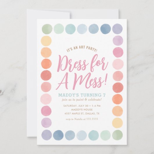 Rainbow Art Schilderij Verjaardagsfeest Kaart (Voorkant)